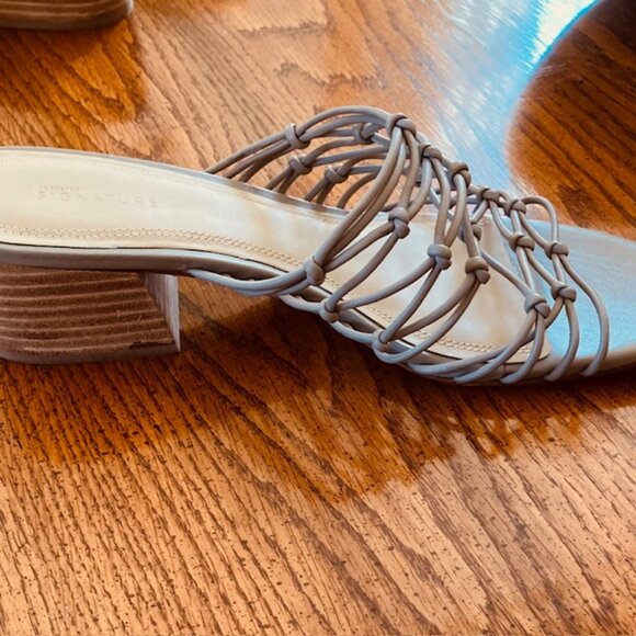 Nordstrom Signature knotted strappy sandals Taupe women's size 9 - Picture 2 of 4